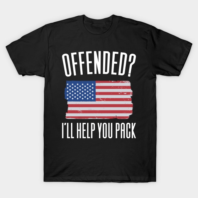 Conservative US Flag Politics T-Shirt by Aajos